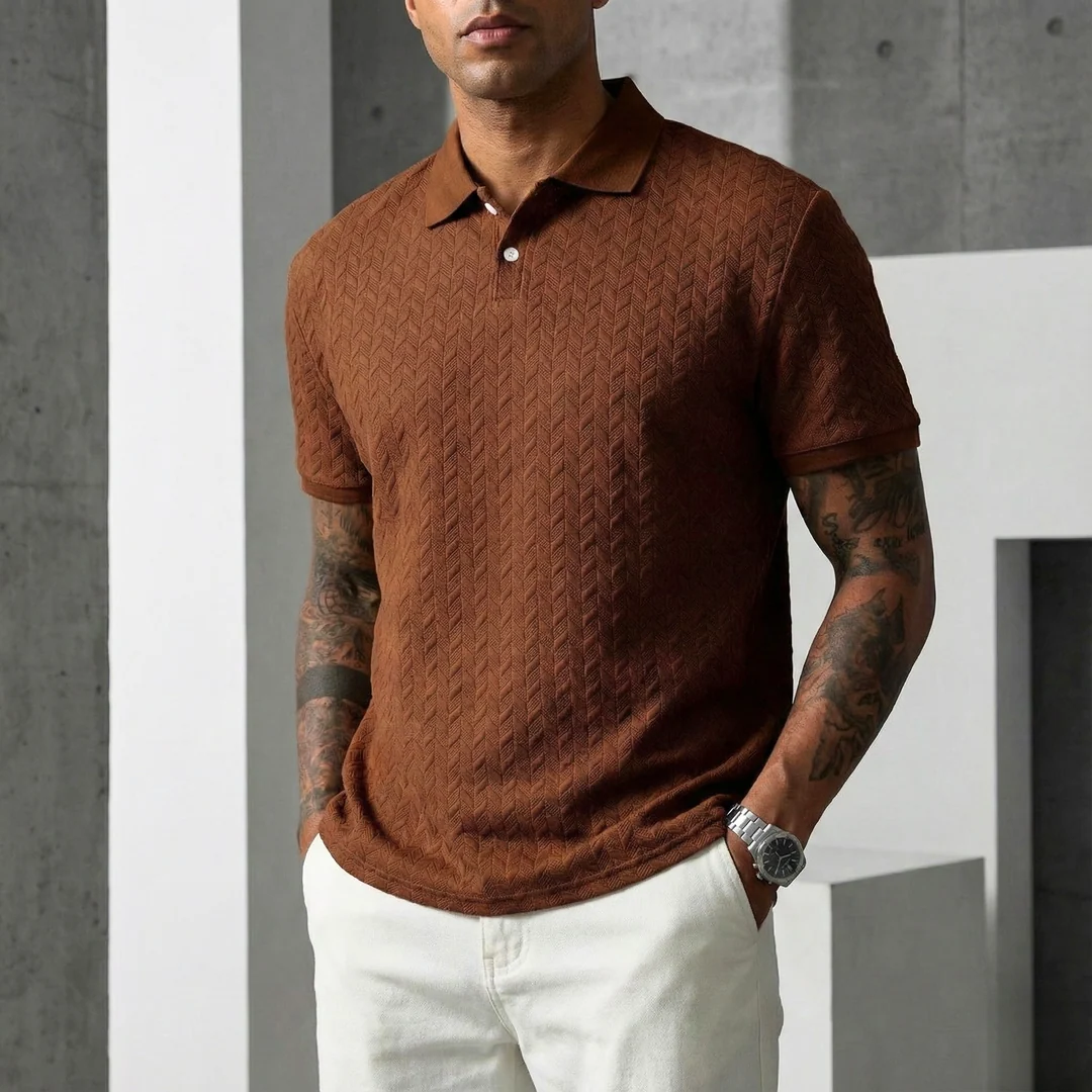 Milano Struktur-Poloshirt